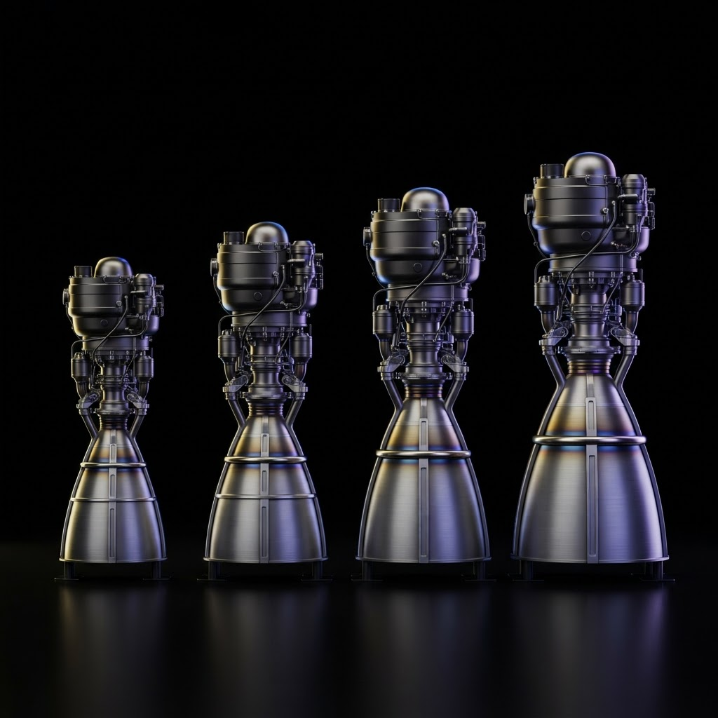 Lineup of four F1 Nova engine derivatives of increasing size